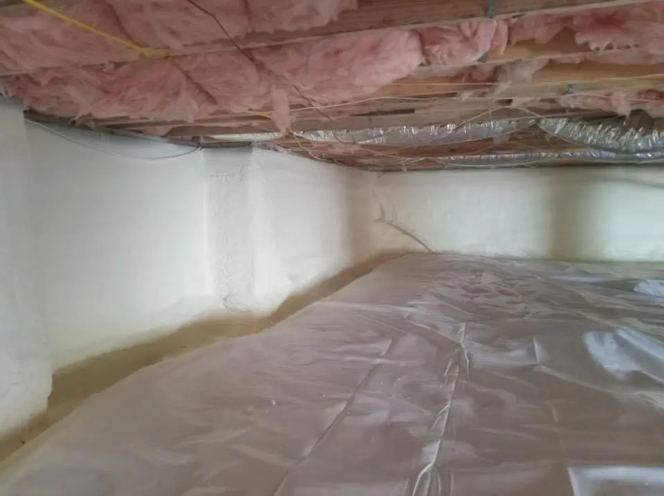 Crawl space encapsulation with closed-cell spray foam for Attic Insulation in El Rio